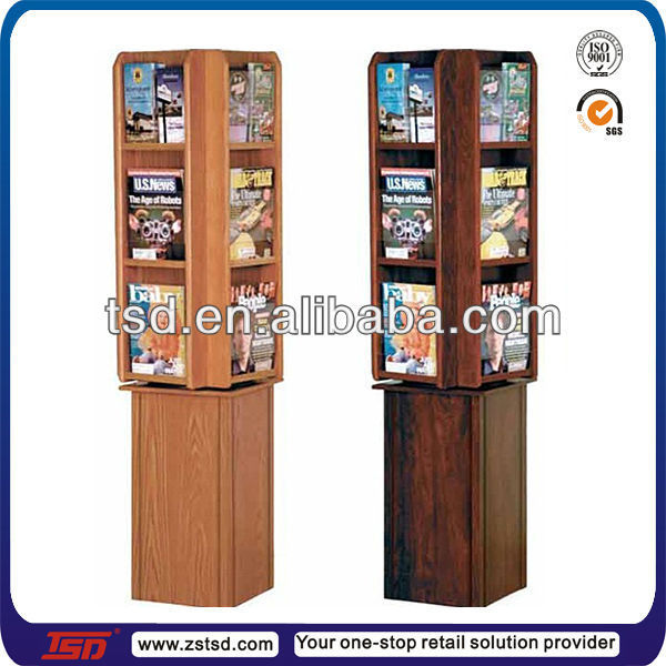 Tsdw754 Custom Floor Standing Mdf Wooden Book Display Stands,Book