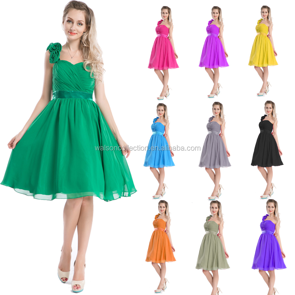 one shoulder many colors