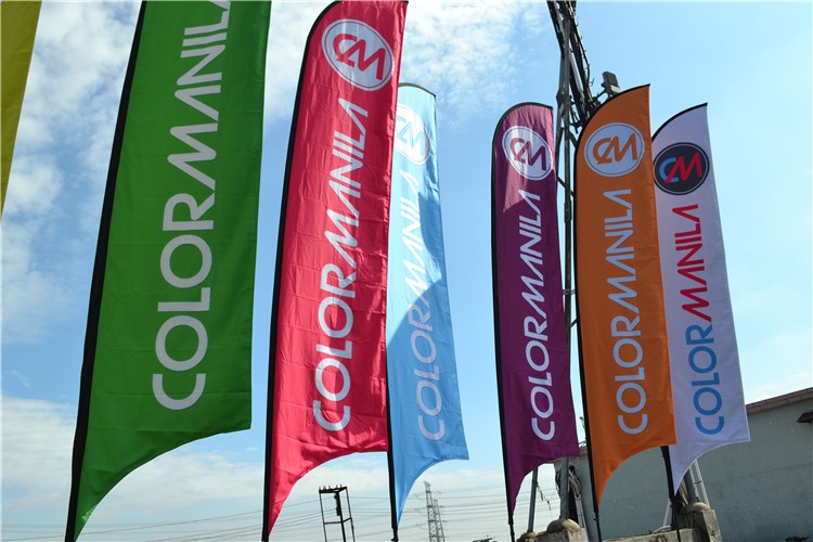 Windless Full Curve Top Advertising Banner Feather Swooper Flutter Flag