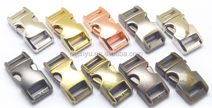 15mm side release metal buckle for dog collar and bags