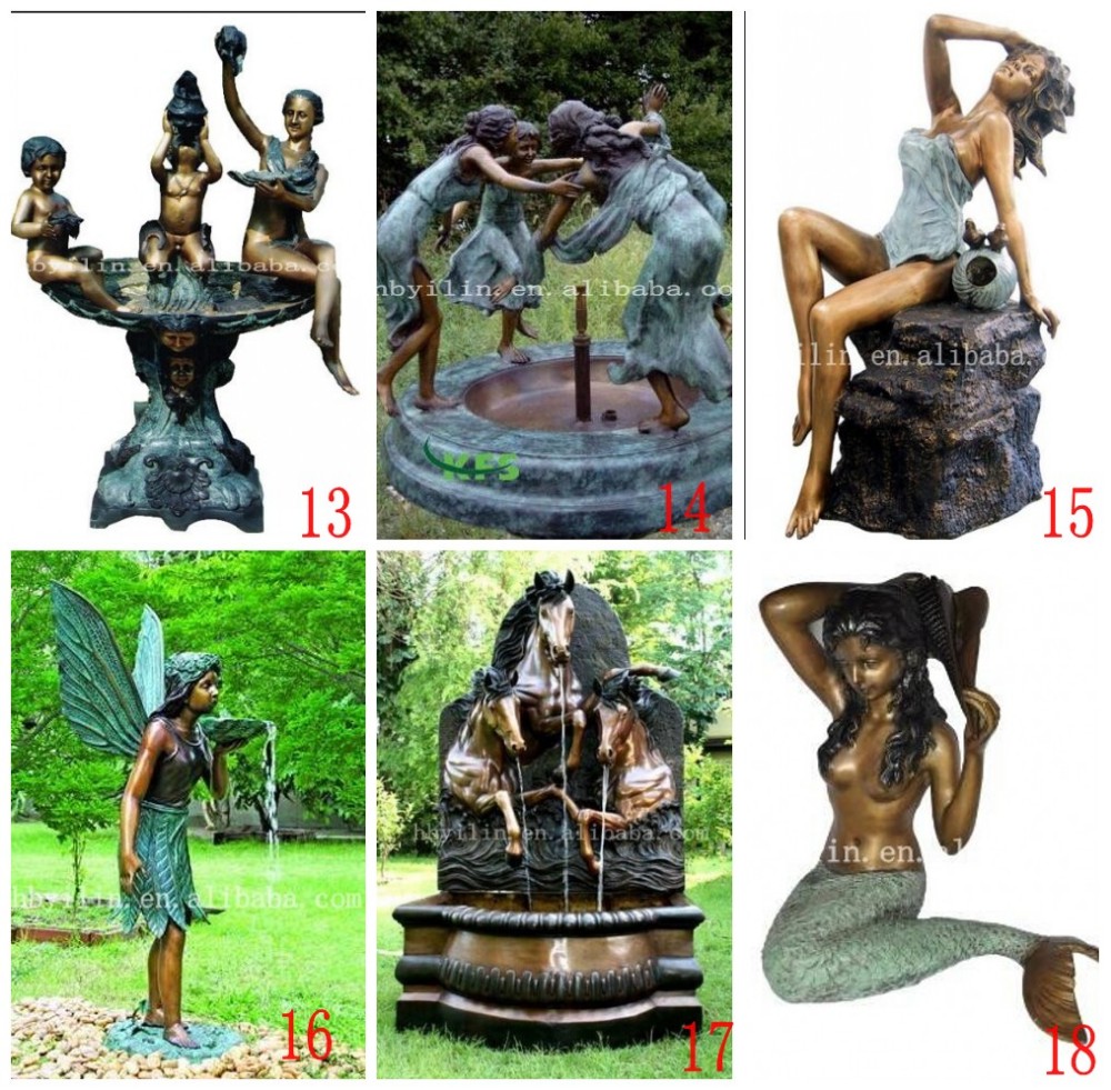 ブロンズ大噴水天使彫刻/真鍮天使と女性噴水像仕入れ・メーカー・工場