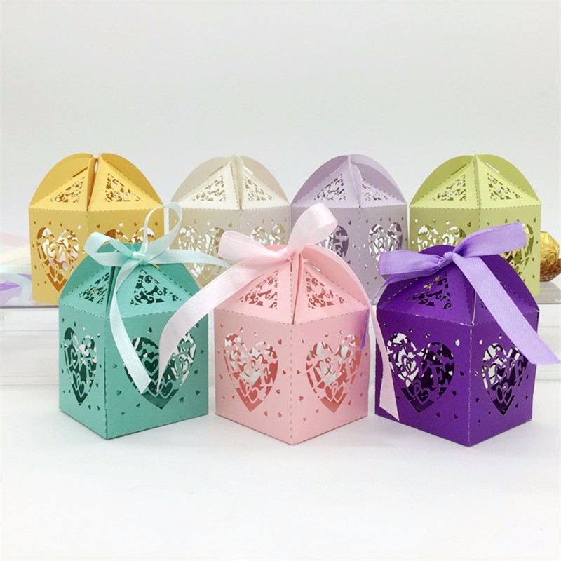 Wholesale Favors Chinese New Year Wedding House-Shaped Gift Paper Candy Box