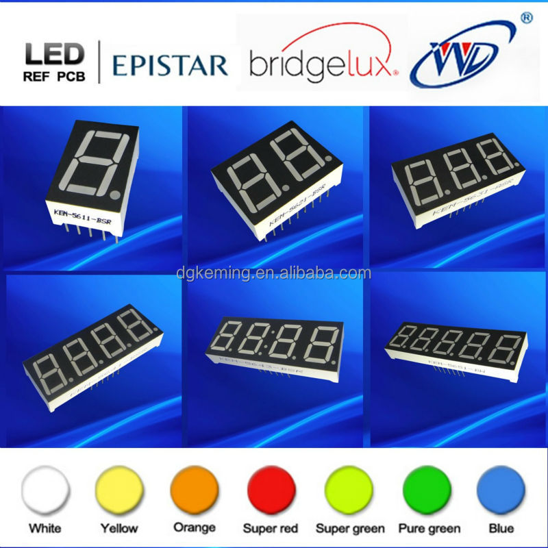 Red 0.5641inch four 4 quad digit ntp digital clock