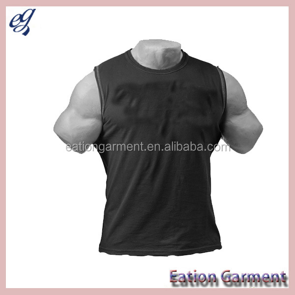陸軍デザインcotton/ポリエステルdri-fitジム男性用シングレット問屋・仕入れ・卸・卸売り