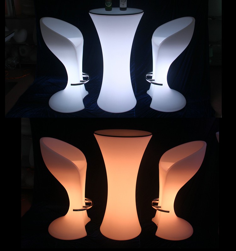 2014熱い販売A60110 rgb色を変更するpeプラスチック照明アップledバー家具セット仕入れ・メーカー・工場