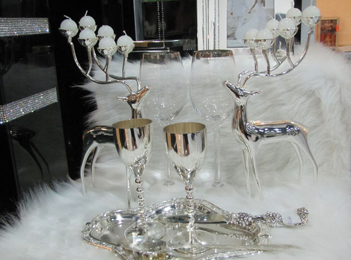 結婚式のためのクリスマスのトナカイキャンドルホルダーヘラジカワピチデザインの金属製のテーブル装飾的なギフト問屋・仕入れ・卸・卸売り