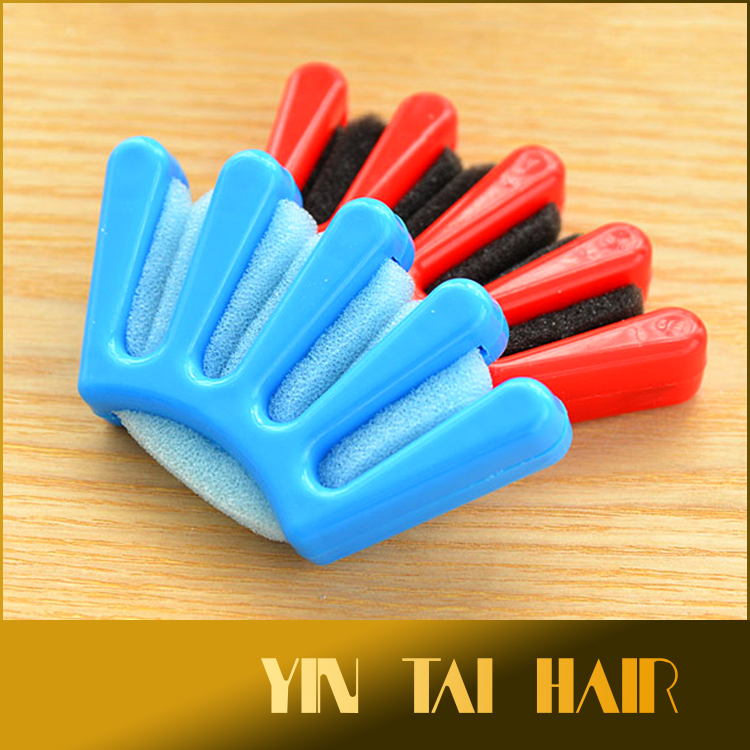 5セットの1 diyファッションヘア皿スポンジクリップヘアツイストスタイリングバンメーカー大(ピンク) 問屋・仕入れ・卸・卸売り