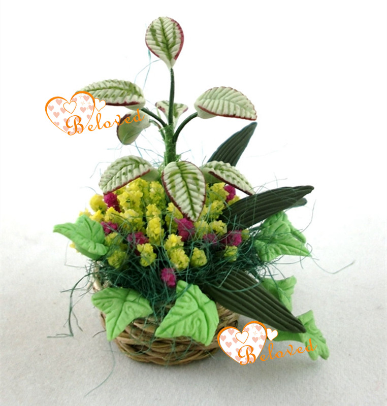 ドールハウスミニチュアフルガーデンアクセサリーの花や植物のバスケット問屋・仕入れ・卸・卸売り