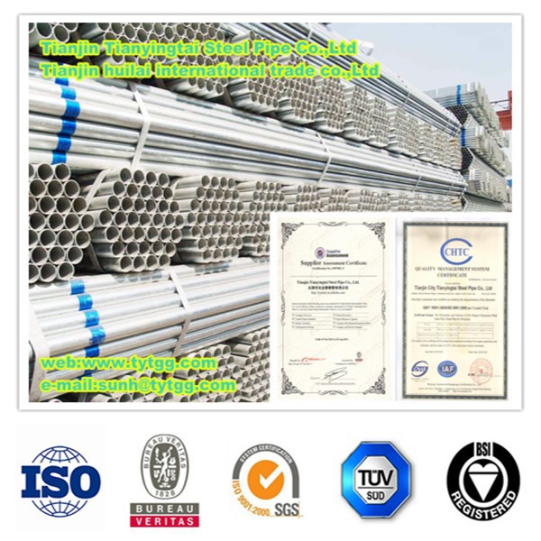 High quality!!TYT001ERW galvanized /hot diped steel pipe!!