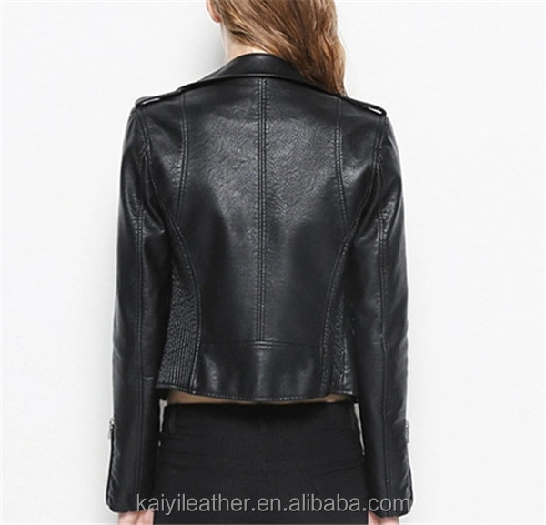 卸工場直2015黒タイトなセクシーな女性の革のジャケット問屋・仕入れ・卸・卸売り