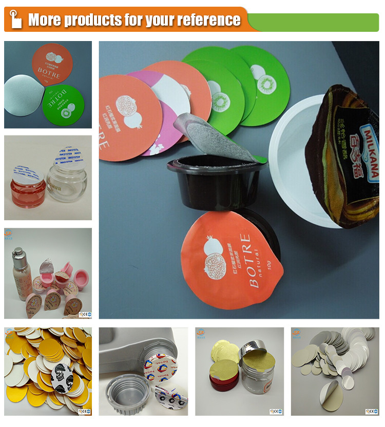 Aluminum Foil Induction Cap Seal Liner For Cosmetic Oil Jar Bottle Cap