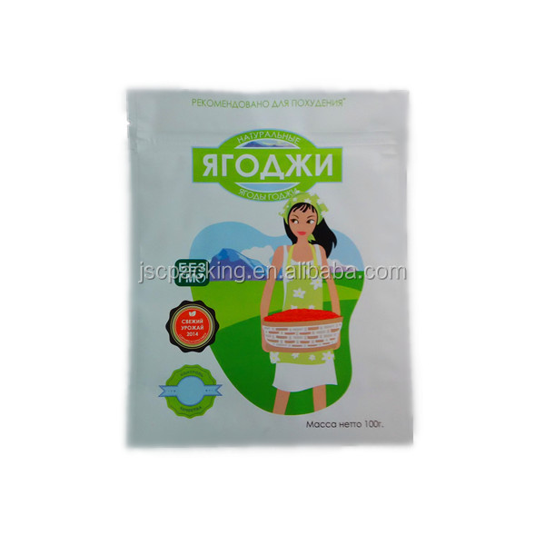 Red Dates pouch dried goji berry stand up pouch with zipper