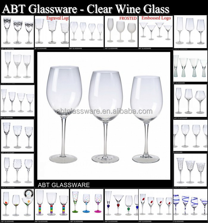 Unique design hand blow red wine glassware