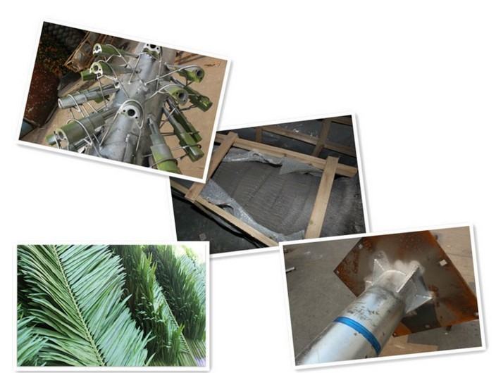 2014 wholesale cheap price playground/beach/swimming pool outdoor landscaping UV protective fiberglass artificial coconut tree