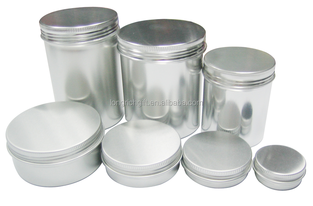 Hot Sale Aluminum Canister / Small Metal Canister With Screw Lid Buy