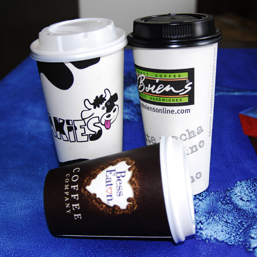 Custom 6oz coffee paper cups with logo