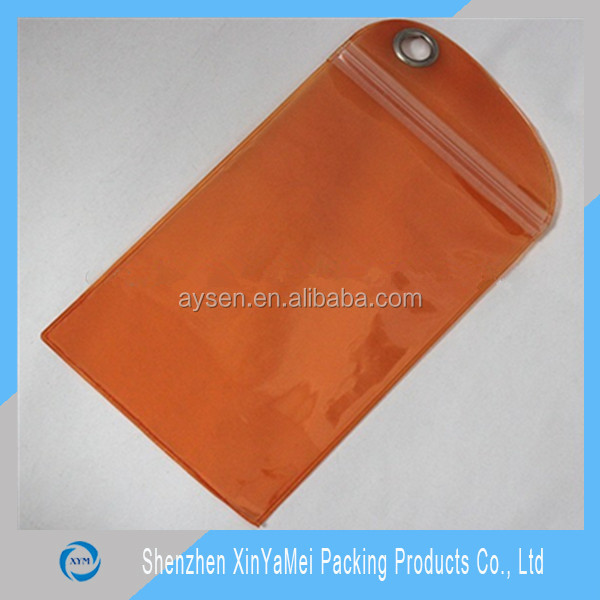 Accept Custom Order And Printing Logo Clear PVC Zipper Bag For Phone Case