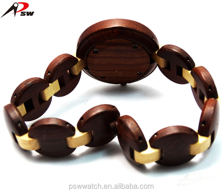 2015 new design Japan quartz wooden watch women bamboo bracelet watch