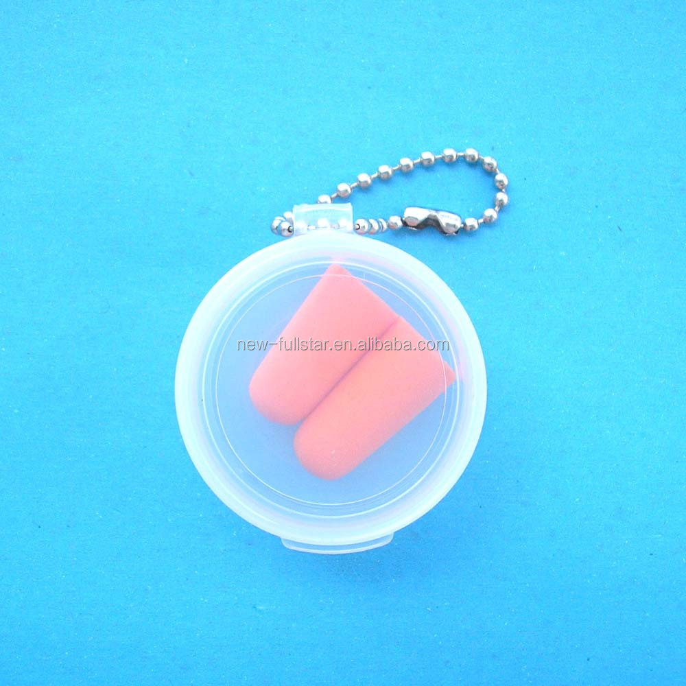 Small Light Earplug Container/pu Foam Earplug With Transparent