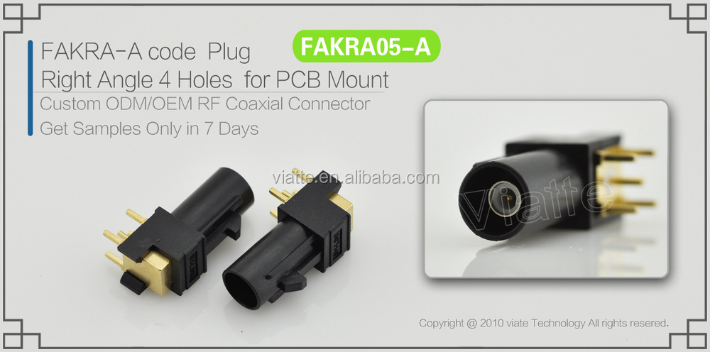 Fakra- はコードをプラグ/オス直角4基板取付コネクタ用の穴仕入れ・メーカー・工場
