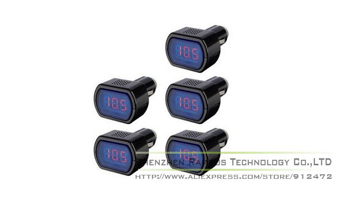 車の電圧計デジタルledディスプレイ黒電圧計テスター、 2014年高品質の製品仕入れ・メーカー・工場