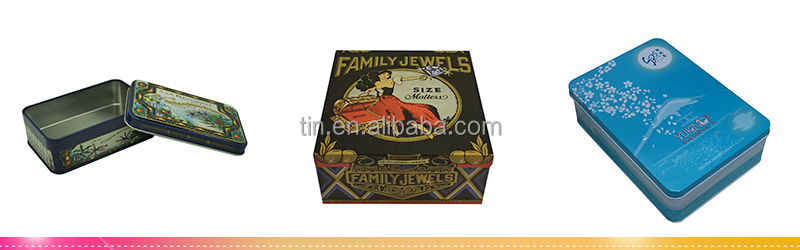 custom rectangular metal tin boxes