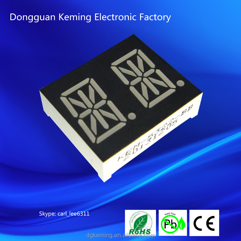 2 digit led number ultra red green white blue led 16 14 segment led display
