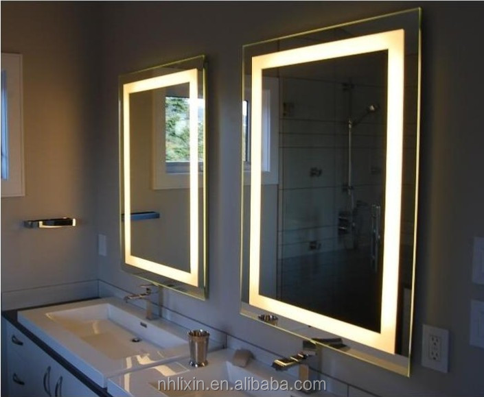 装飾的な浴室の鏡、 バックライト付きミラー浴室用、 浴室の鏡用ledランプ仕入れ・メーカー・工場