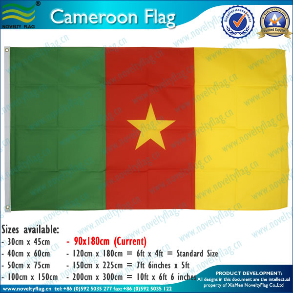 Cameroun Situé, Polyester Cameroun Drapeau