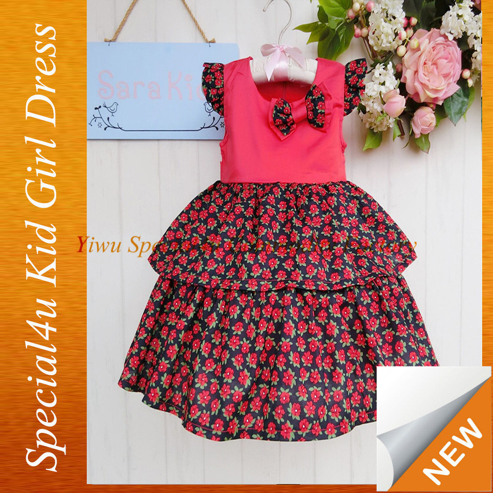女の赤ちゃんのフラワーガールの服キッズfrocks設計新しいcdt-382の子供のサマードレス仕入れ・メーカー・工場