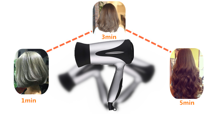 Travel 1200W 2 Speed Settings Mini household Foldable Hair Drier Manufactur hotel ionic hair dryer