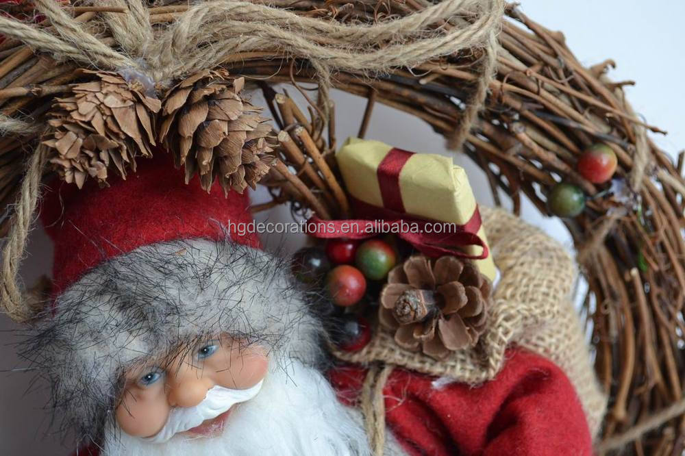 人工的なクリスマスの飾りの花輪、 果物とサンタクロース仕入れ・メーカー・工場