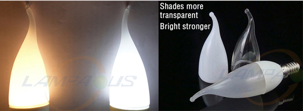 新製品2014年最もよい価格の高効率c37蝋燭の電球が点灯します、 led調光可能なsmd3wセラミックキャンドルライトe14問屋・仕入れ・卸・卸売り