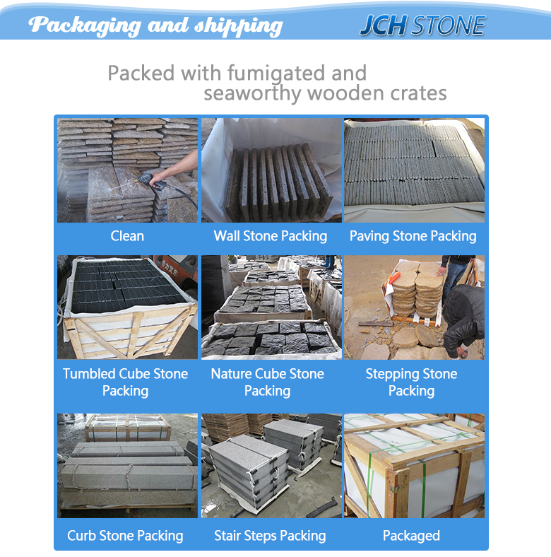 Natural black stepping stone building material