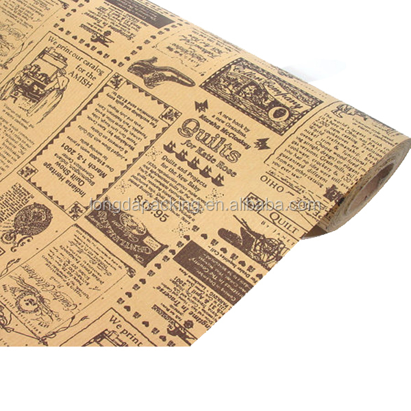 カスタム印刷された新聞クラフト紙のギフトラップメーカ仕入れ・メーカー・工場