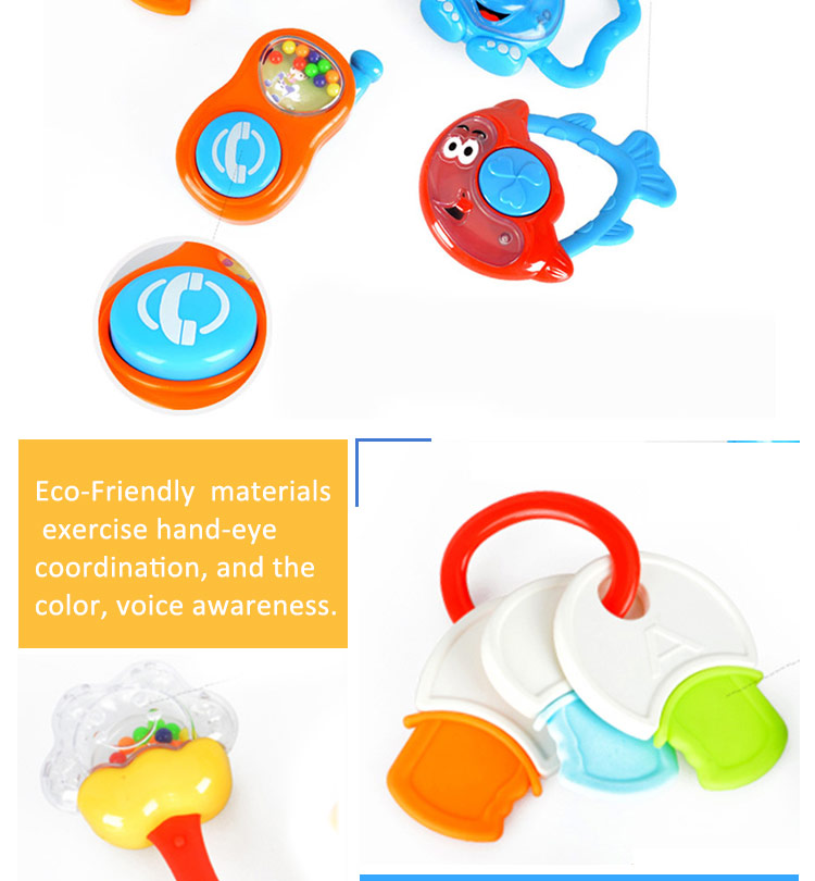 2017 Hot sale cute carton animal baby toys baby rattle toys set with 10pcs for sale.jpg