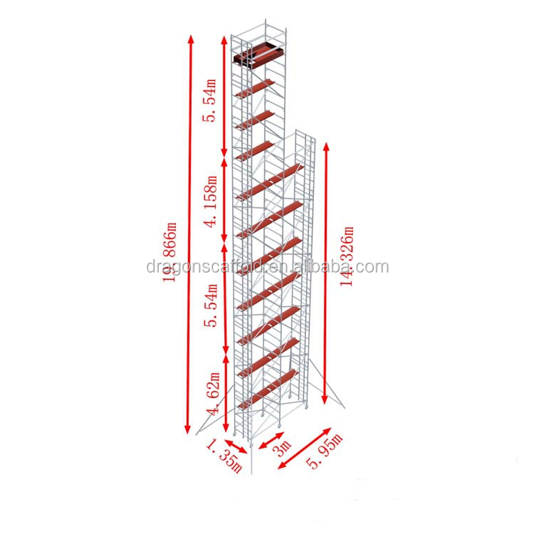 2メートル-40メートル高さパテント建設アルミ足場 問屋・仕入れ・卸・卸売り
