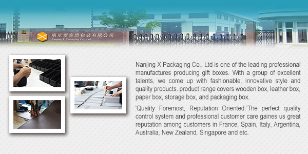 2014 hot sell X-557 handmade red wine paper box for bottle