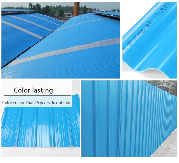 Heat Insulation Upvc Pvc Plastic Cover Sheets Synthetic Resin Roof Tile