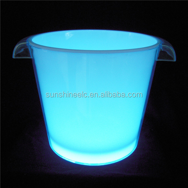 Whole sale RGB waterproof led plastic large champagne outdoor ice bucket for party