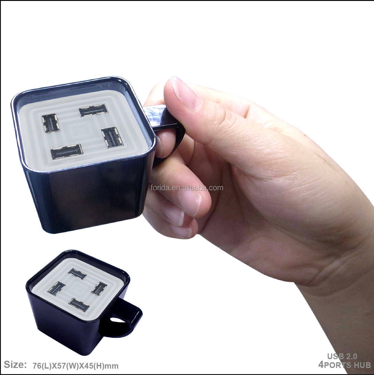 コーヒーギフトusb2.02014年4ポートのハブ付きボディの照明、 ダブルusbデザイン問屋・仕入れ・卸・卸売り