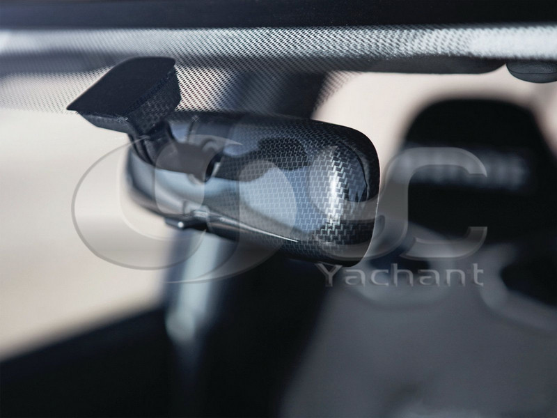 2008-2012 Mitsubishi Lancer Evolution EVO X Ralliart Style Room Rear View Roof Mirror Cover FCF (9).jpg