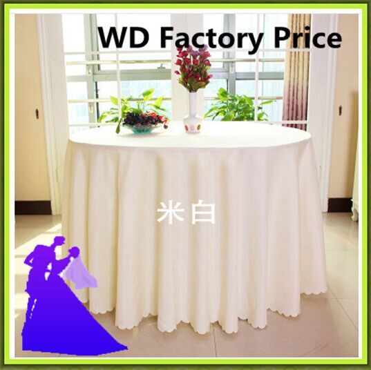 売れ筋2015100％ポリエステル円形のテーブルクロス結婚式のための仕入れ・メーカー・工場