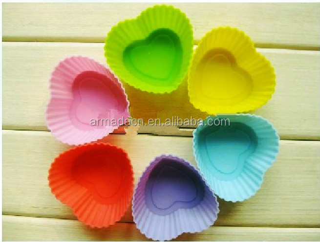 2014 FDA & LFGB standard high quality heart shaped silicone lace molds for cake decorating