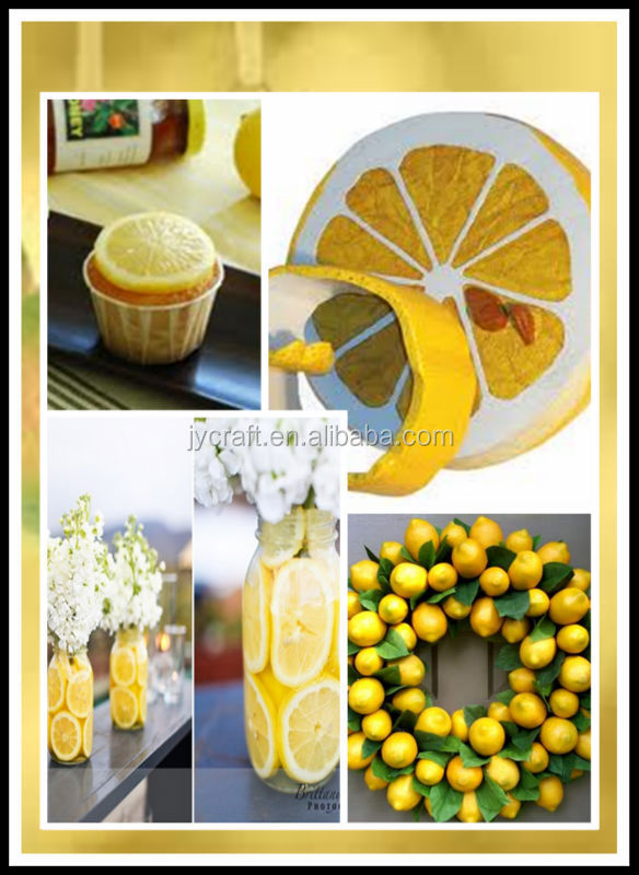 artificial fruite fake lemon for display     artificial