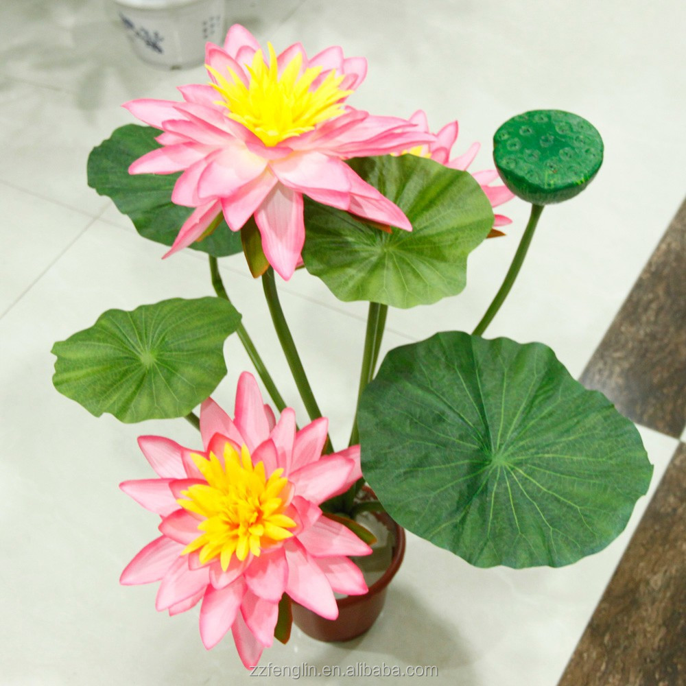Hot Sale China Factory Cheap Wholesale Artificial Lotus Flower Bonsai