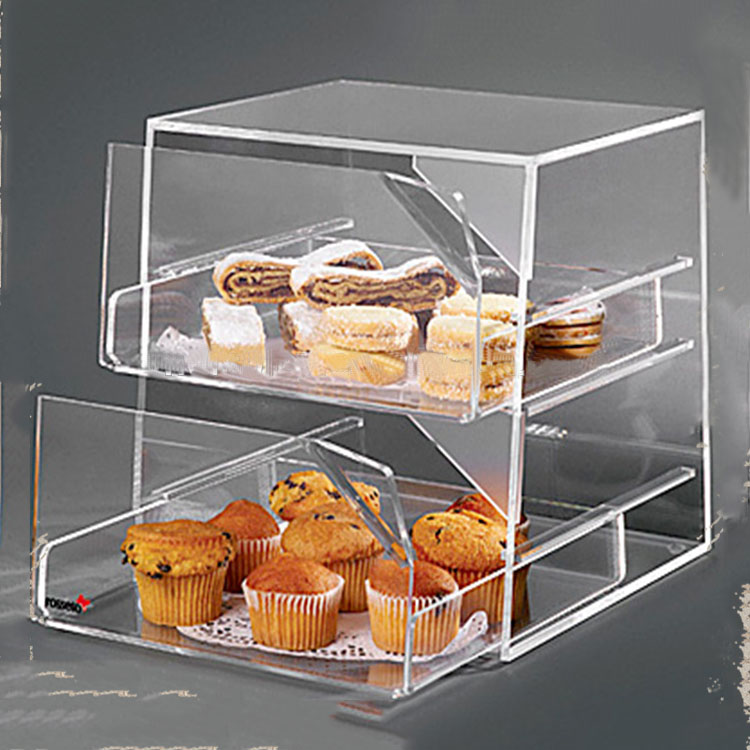 Hot Acrylic Material Floor Standing Large Capacity,Acrylic Bakery Case