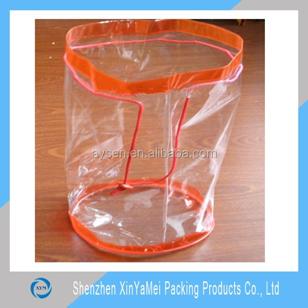 Custom Wholesale Clear PVC Packaging Bag With drawstring