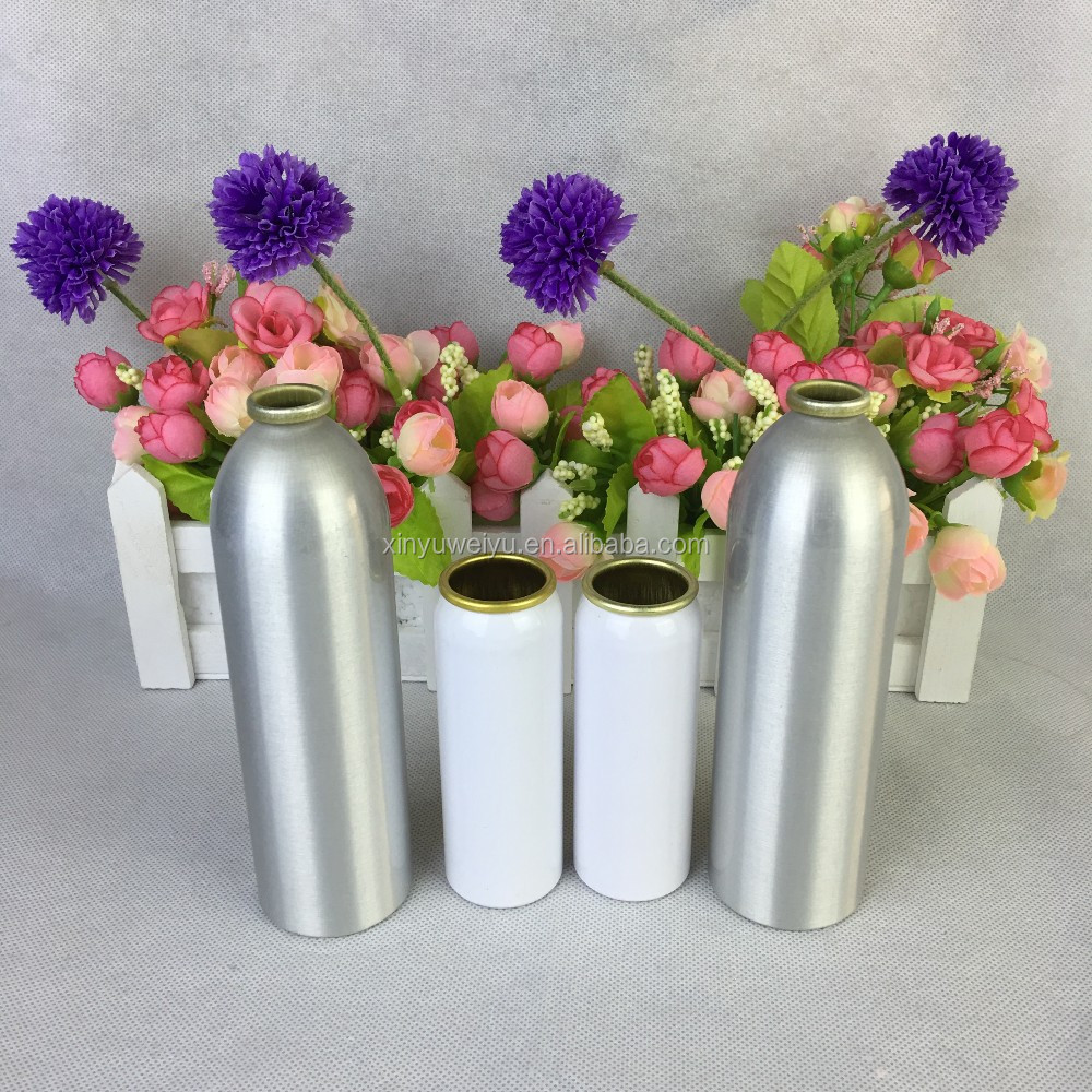 Empty aluminum aerosol perfume spray bottles for cosmetic