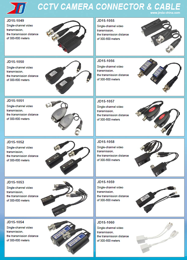 カメラvedioのbncメス同軸コネクタを同軸へのcat5バランのためのcctv仕入れ・メーカー・工場